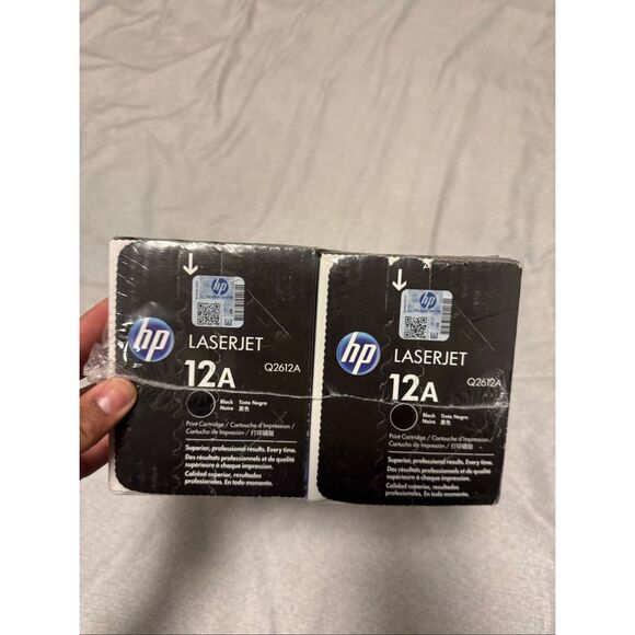 New Sealed, Genuine OEM, HP 12A, Q2612D, Dual-Pack, Standard-Yield, Black Toner - Picture 4 of 5